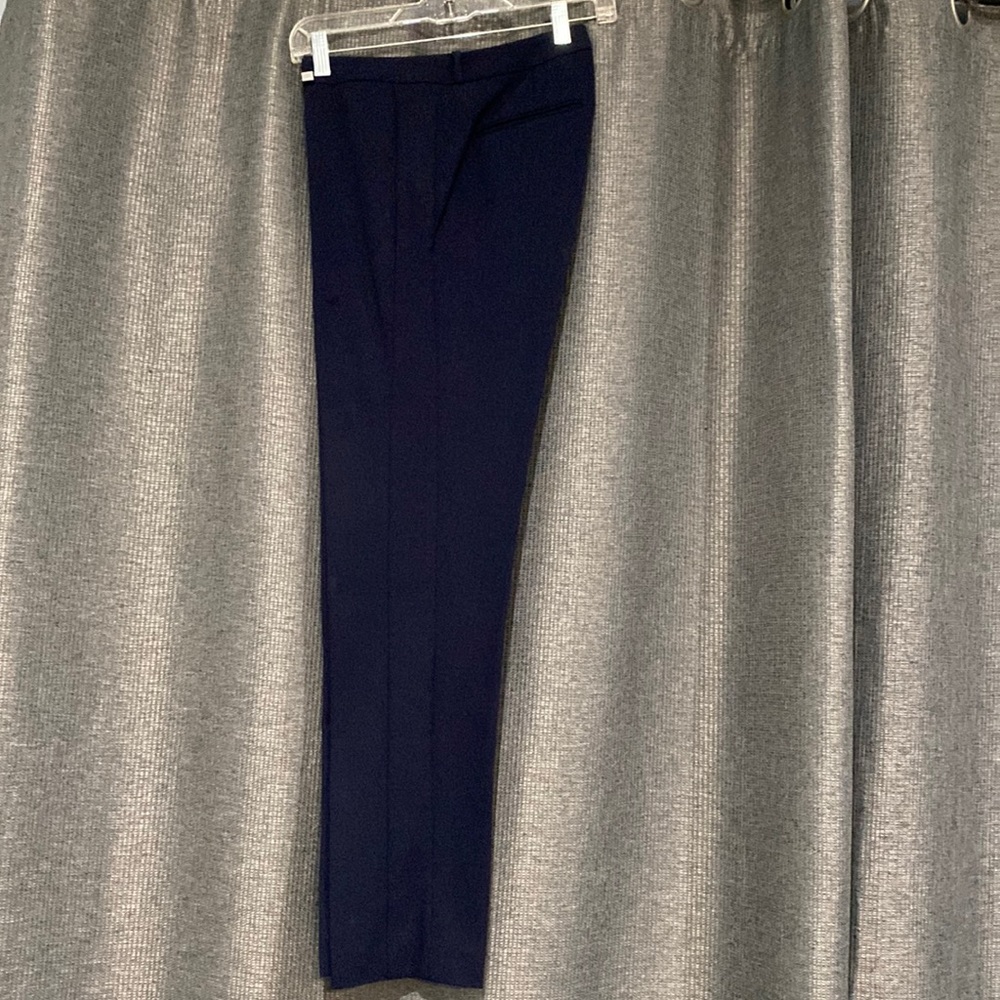 Blue Calvin Klein pants.  Office wear